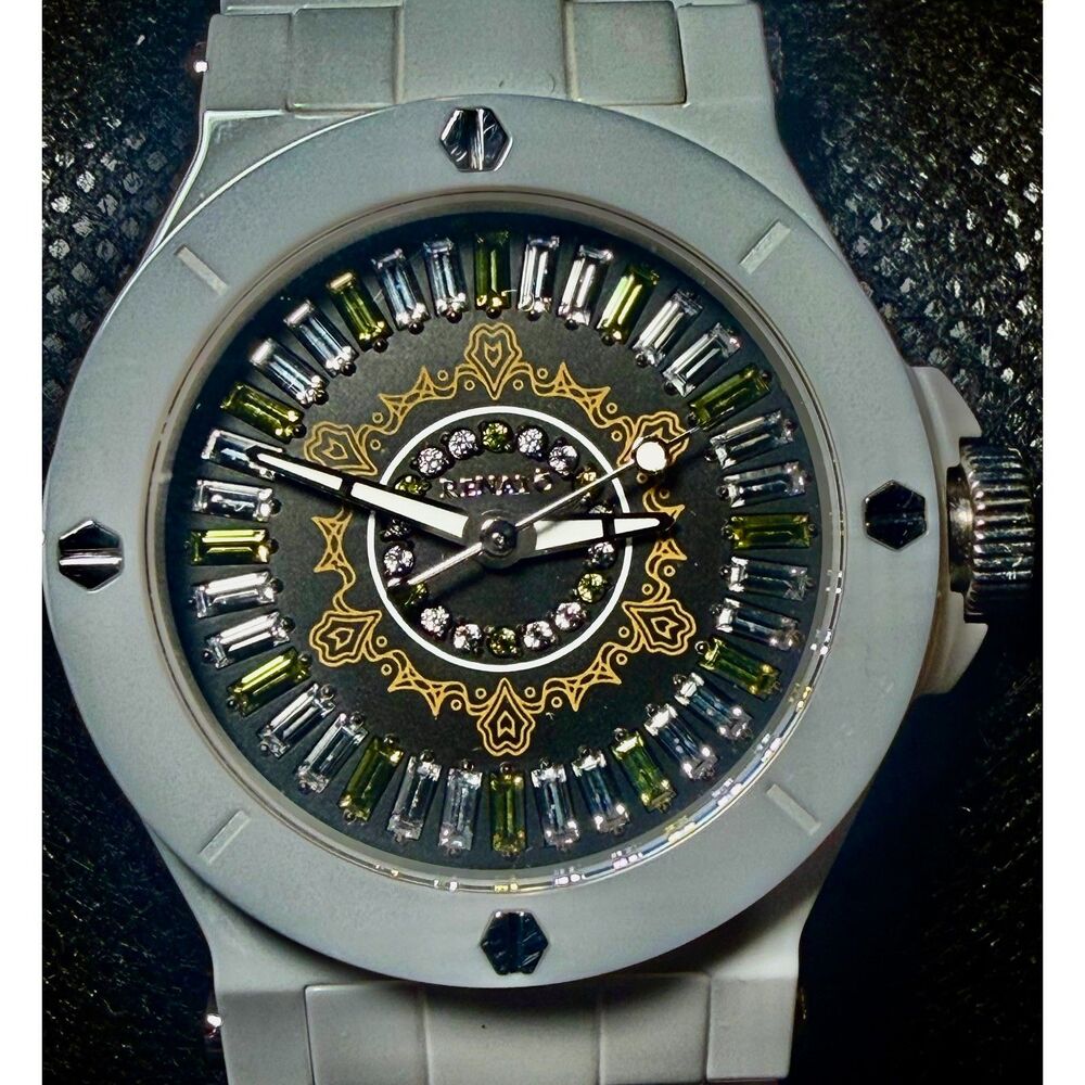 Rare Limited Edition Renato Topaz & White Ceramic Watch